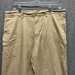 Patagonia Mens Organic Cotton Canvas Straight Leg Pants Khaki Tan Size 34 x 32